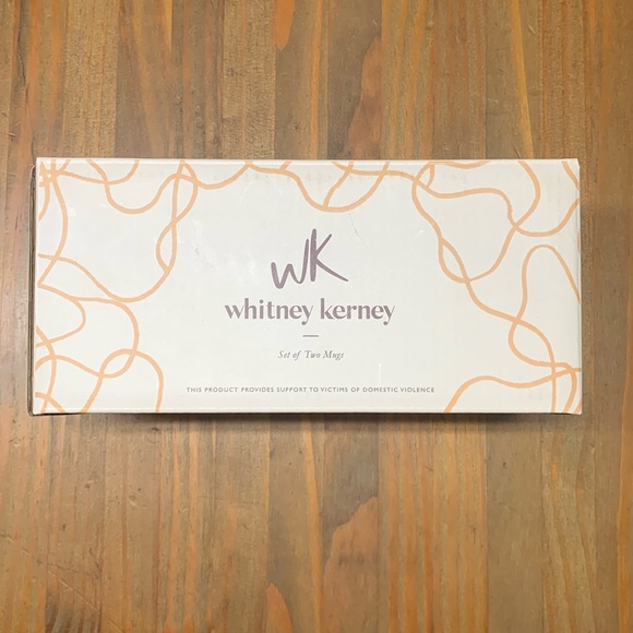 NIB Whitney Kerney Illustrated Mugs Set of 2 - Picture 3 of 5